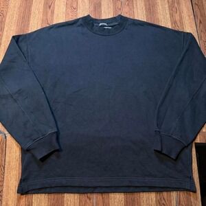 Abercrombie&Fitch Black A&F Fleece Oversized Crew Sweatshirt Medium